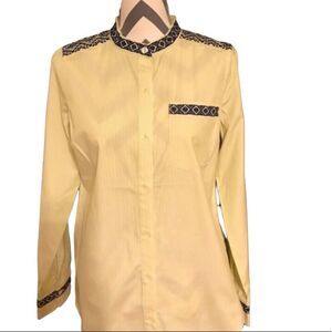 C Wonder Green & White Pinstriped Blouse XS NWT